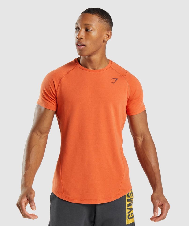 Men's Gymshark Bold T-Shirts Orange | CA 05DA7N